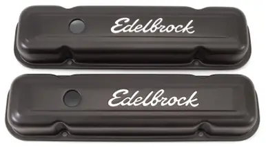 Today Only Edelbrock Valve Cover Signature Series Pontiac 1962-1979 301-455 CI V8 Low Black - 4453
