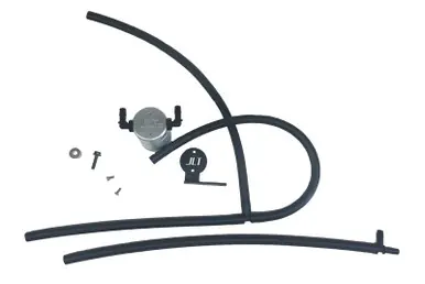 J&L 03-15 Nissan Titan 5.6L Passenger Side Oil Separator 3.0 - Clear Anodized - 3103P-C Direct From Factory