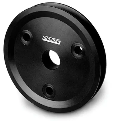 Buy Direct Moroso Chevrolet Small Block (w/Short Pump) Crankshaft Pulley - Single Groove - Billet Aluminum - 64051