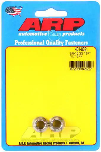 ARP 3/8-16 SS 12pt Nut Kit - 401-8321 Premium
