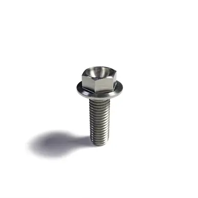Worldwide Shipping Ticon Industries Titanium Bolt Flanged M10x25x1.25TP 14mm 6pt Head - 126-00515-0125