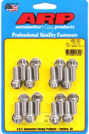 ARP 3/8 x .750 SS 12pt Header Bolt Kit - 400-1202 Budget