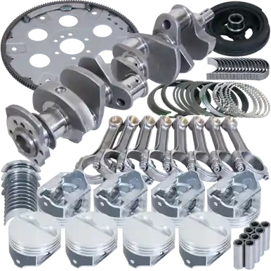 Best Choice Eagle Chevy 350 2Pc 3.750in Crank 5.700in I-Beam Rods 4.040in Pistons 168 Tooth FP Balanced Assembly - B15405E040