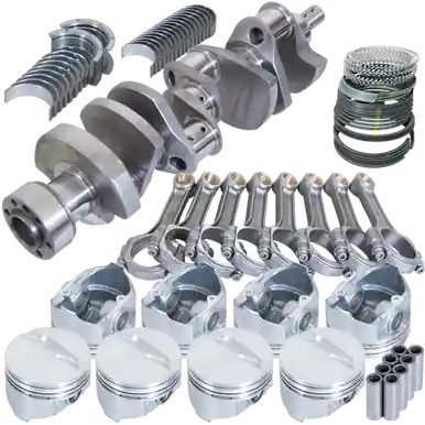 Eagle Chevy 350 1Pc 3.750in Crank 5.700in I-Beam Rods 4.030in Pistons 153 Tooth FP Balanced Assembly - B13056L03053 Exclusive Offer