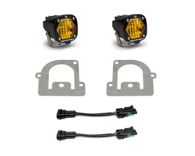 Baja Designs 21+ Ford Bronco Sport S1 WC LED Fog Pocket Light Kit - Amber - 447683 Free Shipping