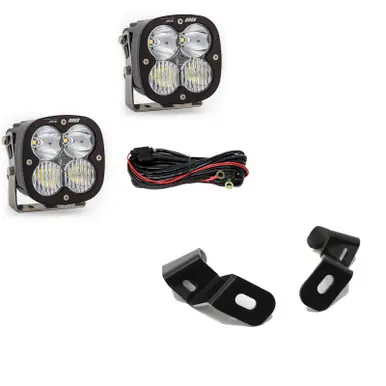 Authentic Baja Designs 2019+ Ram 2500/3500 XL 80 Driving Combo A-Pillar Kit - Clear - 448041