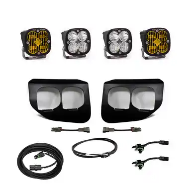 Baja Designs Ford Super Duty (20-On) Fog Lights FPK Amber SAE/Pro DC Baja Designs w/Upfitter - 447737UP Last Chance