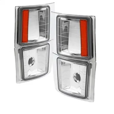 Bargain Xtune Chevy Suburban 94-98 4 pcs Corner Lights Chrome CCL-JH-CCK88-E-AM - 5064424