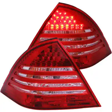 Weekend Sale ANZO 2001-2004 Mercedes Benz C Class W203 Taillights Red/Smoke - 221151