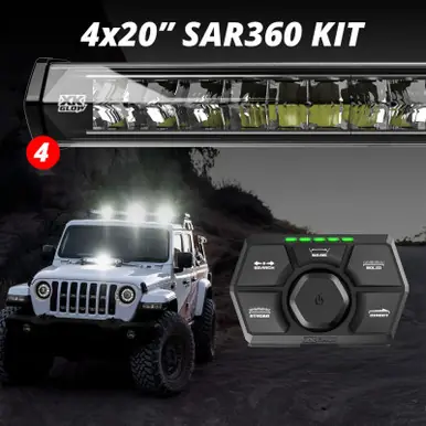 Hot Deal XK Glow SAR360 Light Bar Kit Emergency Search and Rescue Light System (4) 20In - XK-SAR360-1111