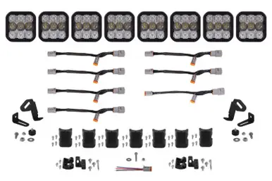 Diode Dynamics SS5 Pro Universal CrossLink 8-Pod Lightbar - White Combo - DD7248 Affordable