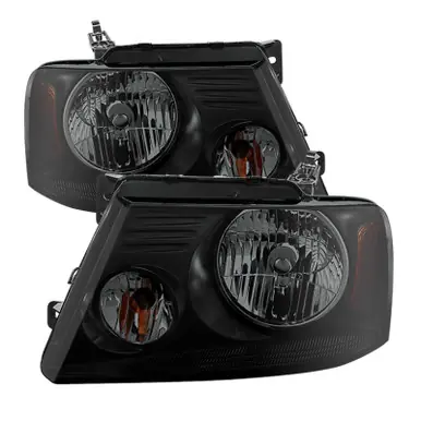 Worldwide Shipping Xtune Ford F150 04-08 Amber Crystal Headlights Black Smoked HD-JH-FF15004-AM-BSM - 9030338