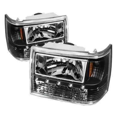 Trending Xtune Jeep Grand Cherokee 93-98 1Pc Crystal Headlights Black HD-ON-JGC93-1PC-LED-BK - 5017666