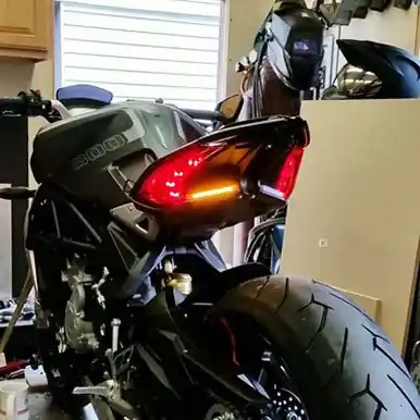 Clearance New Rage Cycles 15-18 MV Agusta Dragster 800 Rear Turn Signals w/Load EQ - DRAG-RTS-L