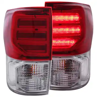 Viral ANZO 2007-2013 Toyota Tundra LED Taillights Red/Clear G2 - 311204