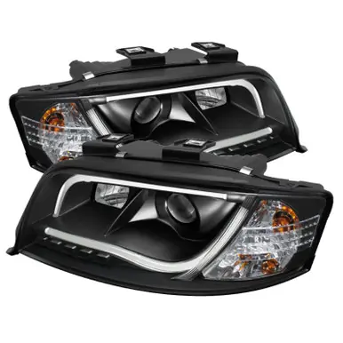 Factory Price Spyder Audi A6 02-04 Projector Headlights Halogen ModelLight Tube DRL Blk PRO-YD-ADA601-LTDRL-BK - 5071873