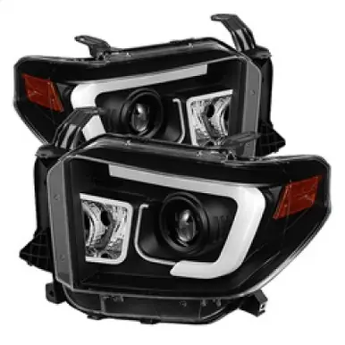 Money Back Guarantee Spyder Toyota Tundra 2014-2016 Projector Headlights Light Bar DRL Black PRO-YD-TTU14-DRL-BK - 5080158