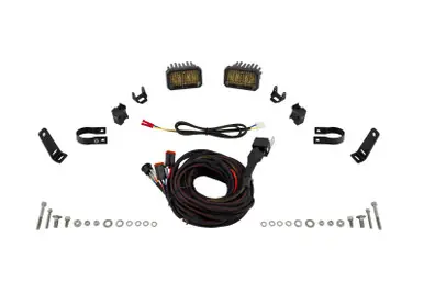 New Release Diode Dynamics Stage Series 1 1/2 In Roll Bar Chase Light Kit SSC2 Pro - Yellow (Pair) - DD7733