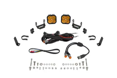 Diode Dynamics SS3 LED Bumper 1 1/2 In Roll Bar Kit Max - Yellow SAE Fog (Pair) - DD7666 Seasonal Sale