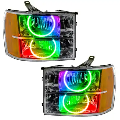 Oracle 07-13 GMC Sierra SMD HL - Round Ring Design - ColorSHIFT w/o Controller - 8165-334 New Release