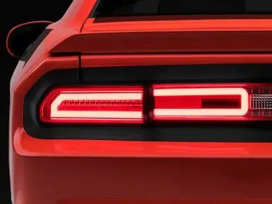 Bulk Order Raxiom 08-14 Dodge Challenger LED Tail Lights- Chrome Housing - Red/Clear Lens - CH3005