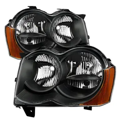 Xtune Jeep Grand Cherokee 08-10 Halogen Model OnlyOEM Style Headlights Black HD-JH-JGC08-AM-BK - 9034510 Last Chance