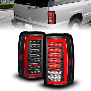 ANZO 00-06 Chevrolet Tahoe / GMC Yukon Full LED Taillights w/ Lightbar Black Housing/Clear Lens - 311448 Place Order
