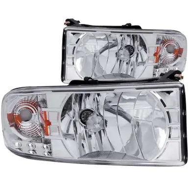 Final Sale ANZO 1994-2001 Dodge Ram Crystal Headlights Chrome w/ LED - 111206