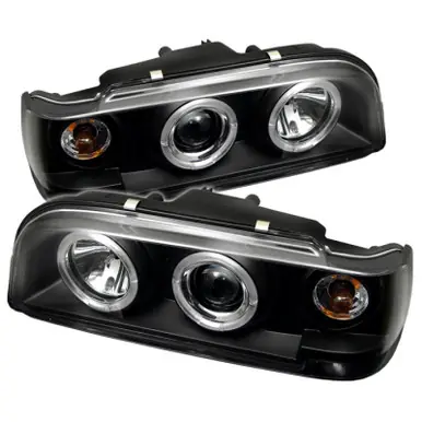 Express Delivery Spyder Volvo 850 93-97 Projector Headlights LED Halo Black High H1 Low H1 PRO-YD-VO85092-HL-BK - 5012289