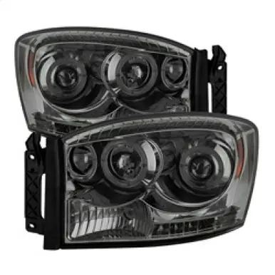 New Release Spyder Dodge Ram 1500 06-08/Ram 2500 06-09 Projector Headlights LED Halo LED Smke PRO-YD-DR06-HL-SM - 5010025