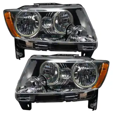 Instant Buy Oracle 11-13 Jeep Grand Cherokee SMD HL (Non-HID)-Chrome - ColorSHIFT w/ BC1 Controller - 7070-335