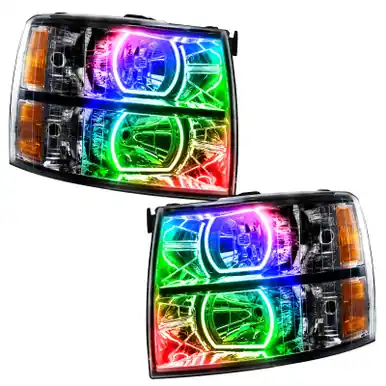 Oracle 07-13 Chevrolet Silverado SMD HL - Black - Square Style - ColorSHIFT w/o Controller - 8189-334 Grab Now