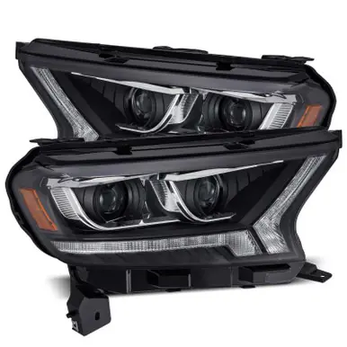 AlphaRex 2019+ Ford Ranger PRO-Series Proj Headlights Plank Style Black w/Seq Signal/DRL - 880120 Direct From Factory