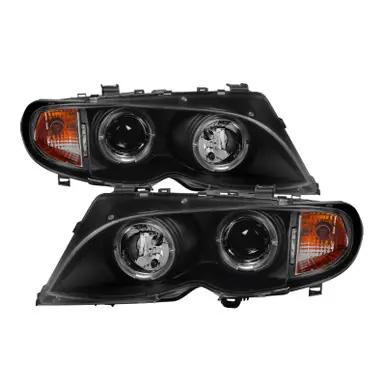 Final Sale Spyder BMW E46 3-Series 02-05 4DR Projector Headlights 1PC LED Halo Blk PRO-YD-BMWE4602-4D-AM-BK - 5042415