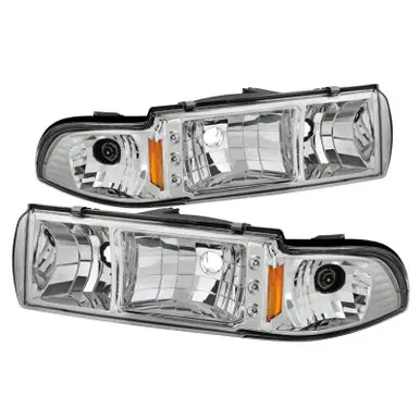 Factory Price Xtune Chevy Caprice 91-96 / Impala 91-96 1Pc LED Crystal Headlights Chrome HD-ON-CCP91-1PC-LED-C - 5031624