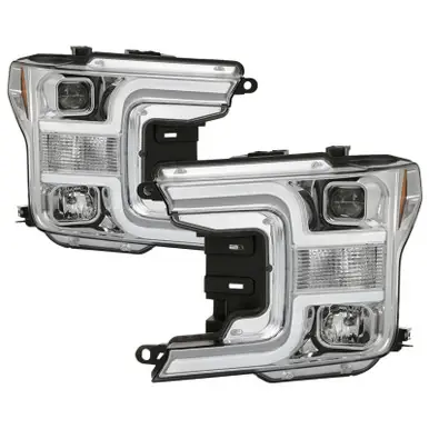 Spyder Signature Ford F150 18-19 (Halogen Model) Projector Headlights - Chrome (PRO-YD-FF15018-LB-C) - 5086617 Final Sale