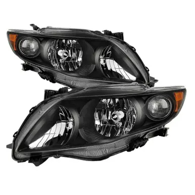 Popular xTune Toyota Corolla 2009-2010 OEM Style Headlights - Black HD-JH-TCO09-AM-BK - 9035906