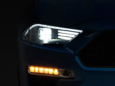 Premium Raxiom 18-23 Ford Mustang GT EcoBoost LED Projector Headlights- Blk Housing (Clear Lens) - 407614