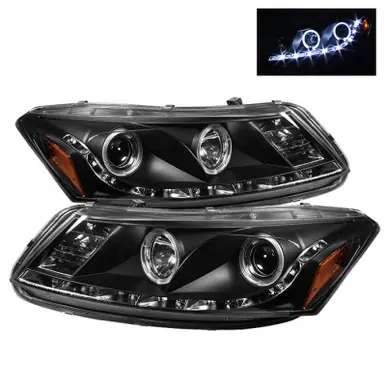 Bargain Spyder Honda Accord 08-12 4Dr Projector Headlights- LED Halo DRL Blk PRO-YD-HA08-4D-HL-BK - 5010667