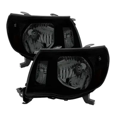Xtune Toyota Tacoma 05-11 Amber Crystal Headlights Black Smoked HD-JH-TT05-AM-BSM - 9030420 Limited Offer