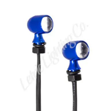 Best Seller Letric Lighting 12mm Mini Red Running Light Red Turn Signal - Blue Anodized - LLC-45CB-RR