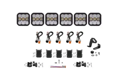 Reduced Price Diode Dynamics SS5 Sport Universal CrossLink 6-Pod Lightbar - White Combo - DD6798