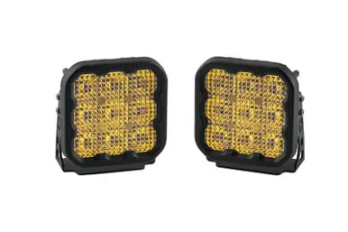 Grab Now Diode Dynamics SS5 LED Pod Sport - Yellow Flood (Pair) - DD6773P