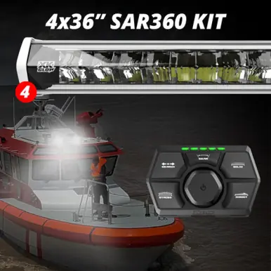XK Glow SAR360 Light Bar Kit Emergency Search and Rescue Light System White (4) 36In - XK-SAR360-2222W Don’t Miss Out