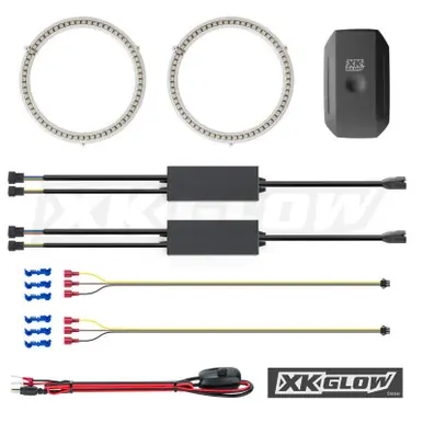 Big Sale XK Glow 2x110mm - RGB Switchback Halo Million Color XKCHROME Smartphone App Controlled Kit - XK042008-110