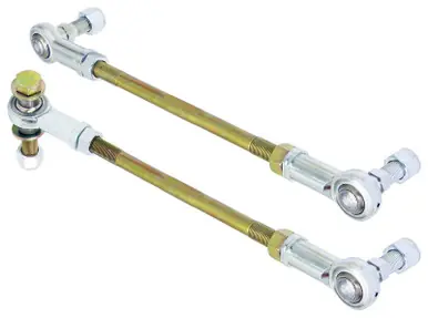 Genuine RockJock JL/JT Front Adjustable Sway Bar End Link Kit 10 1/2in Long Rods w/ Heims - RJ-253101-101