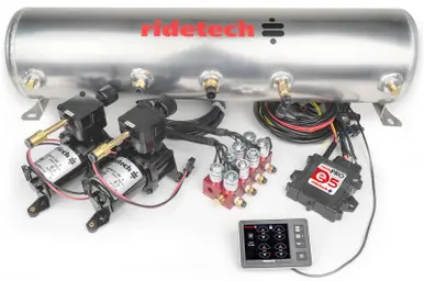 Ridetech RidePro E5 Air Ride Suspension Control System 5 Gallon Dual Compressor 1/4in Valves - 30534100 Worldwide Shipping