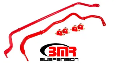 Worldwide Shipping BMR 16-17 6th Gen Camaro Front & Rear Sway Bar Kit w/ Bushings - Red - SB049R