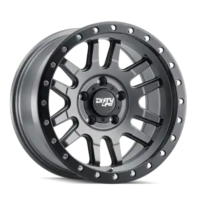 Dirty Life 9309 Canyon Pro 17x9/5x127 BP/-38mm Offset/71.5mm Hub Satin Graphite Wheel - Beadlock - 9309-7973MGT38 Bulk Order