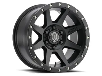 Luxury ICON Rebound 17x8.5 6x5.5 25mm Offset 5.75in BS 95.1mm Bore Satin Black Wheel - 1817859057SB
